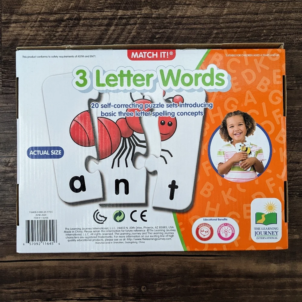 The Learning Journey 3 Letter Words Puzzle Set
